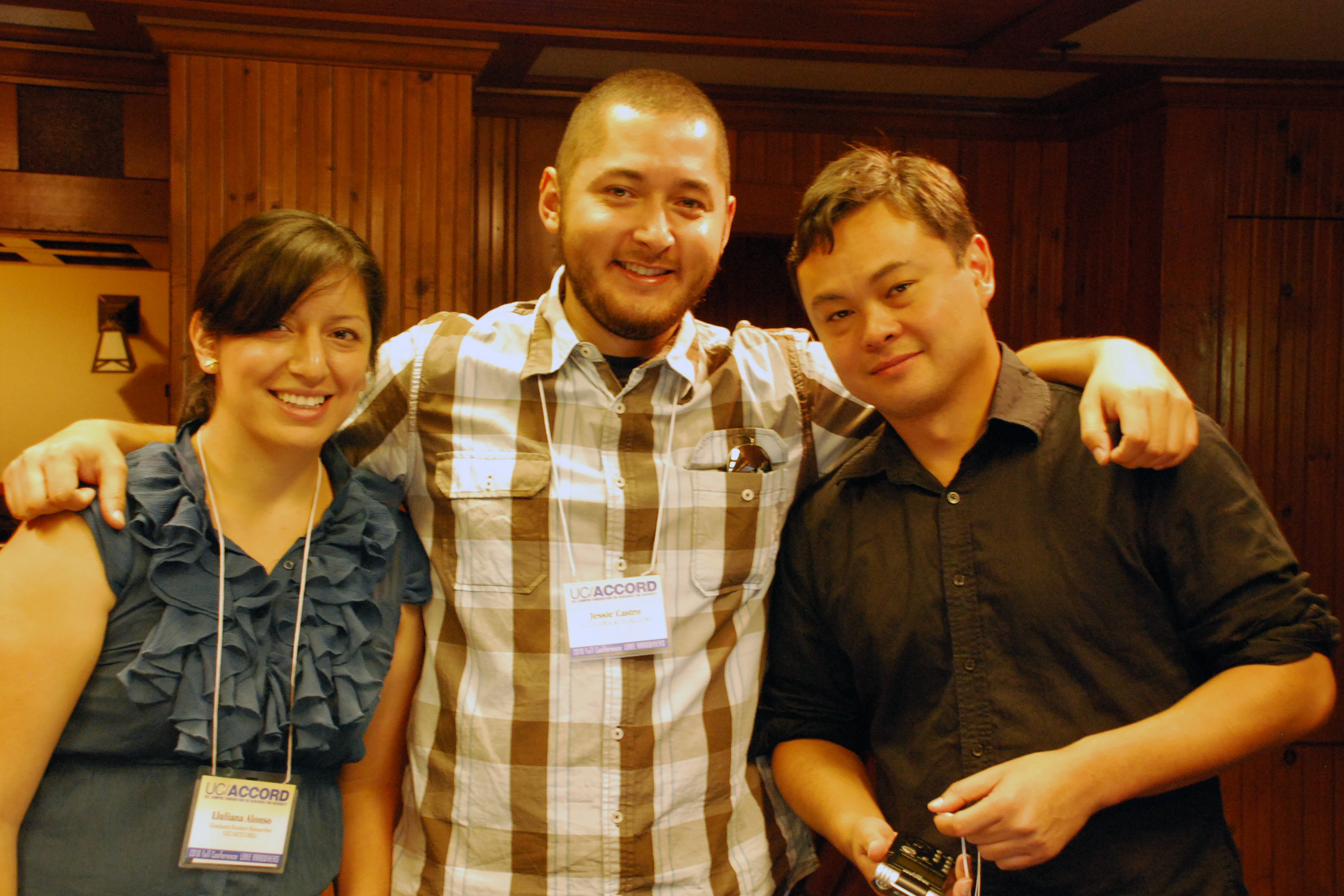 UC/ACCORD student Lluliana Alonso and staff members Jessie Castro and Jared Planas